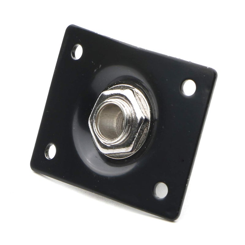 Swhmc 1/4 Inch Guitar Output Jack Plate, 6.35mm Metal Jack Socket with 4 Screws, Replacement for Electric Guitar Bass, Les Paul Telecaster Stratocaster Parts (Black) - Image 3